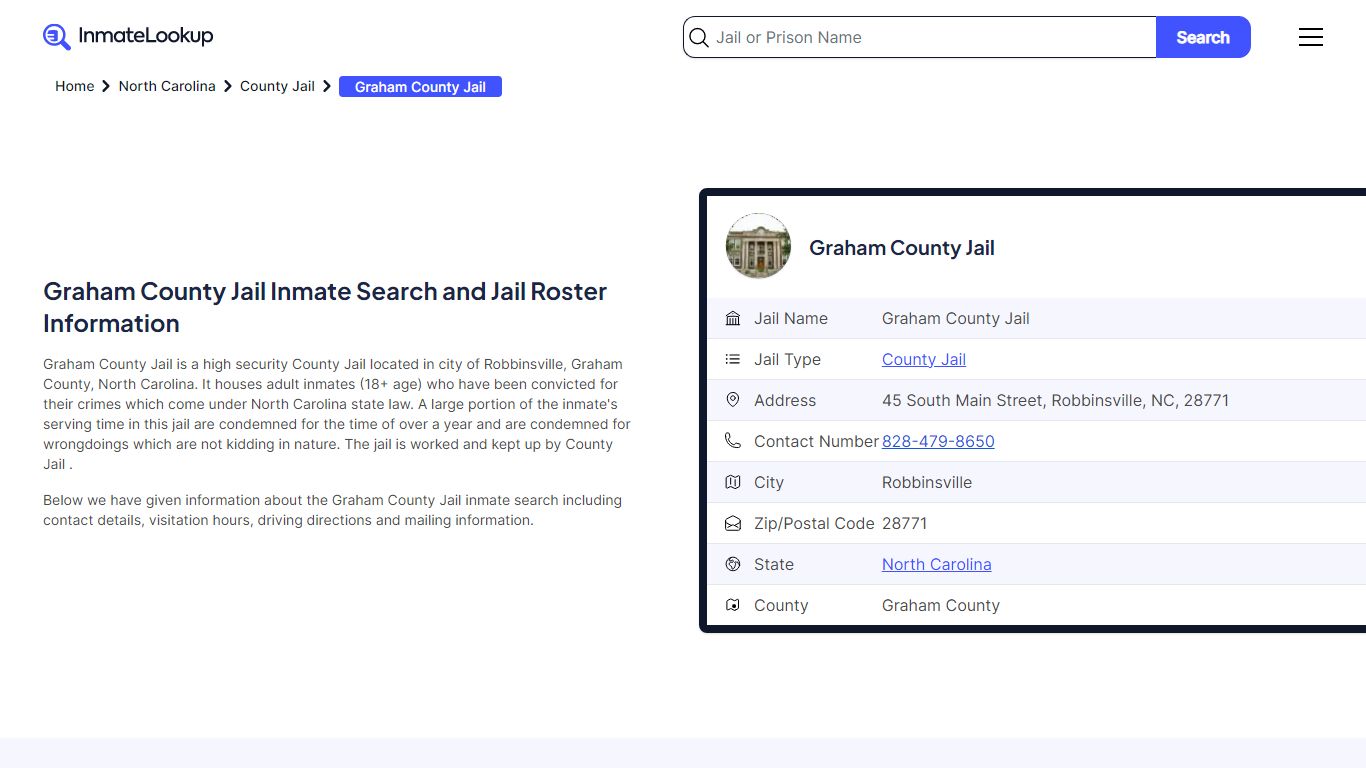 Graham County Jail Inmate Search and Jail Roster Information